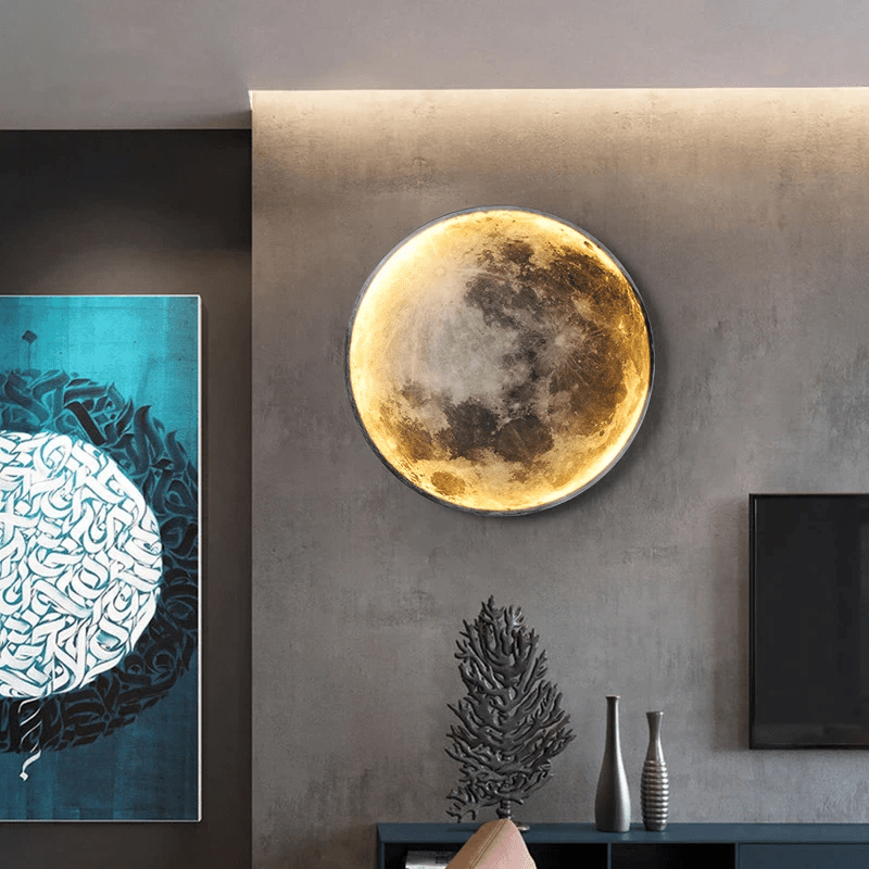 Maan Wandlamp Met Instelbaar Led Licht En Realistische Maanstructuur | Restfield