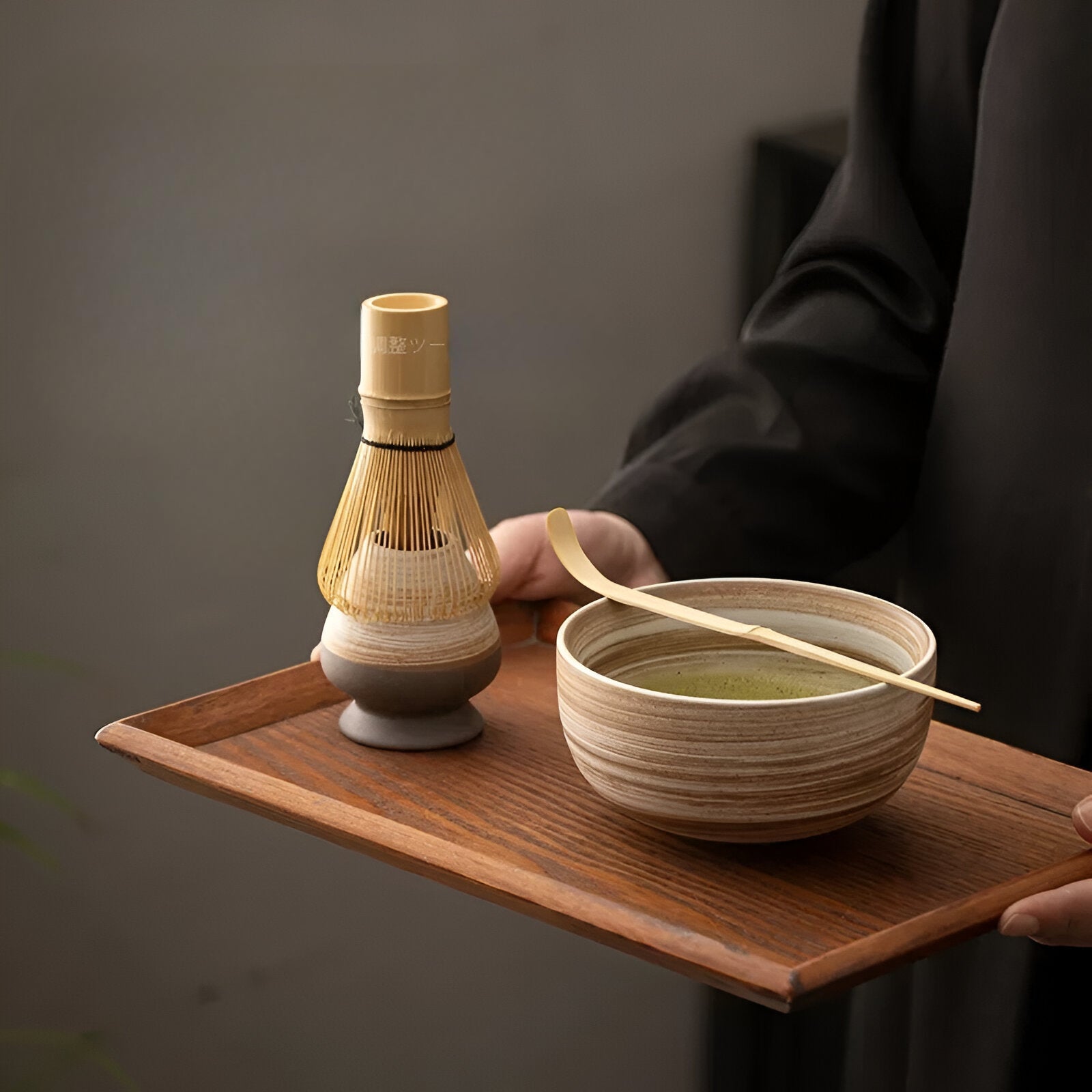 Matcha Set 4 Delig Keramiek Met Bamboe Klopper | Restfield