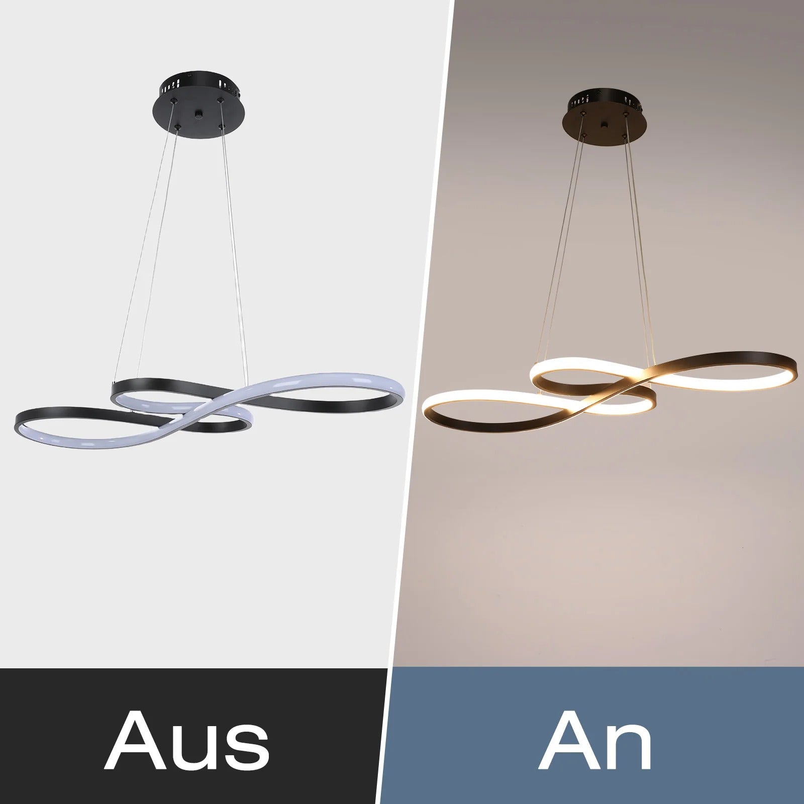 Hanglamp LED Ringen Dimbaar Afstandsbediening Aluminium Eetkamer Woonkamer Modern