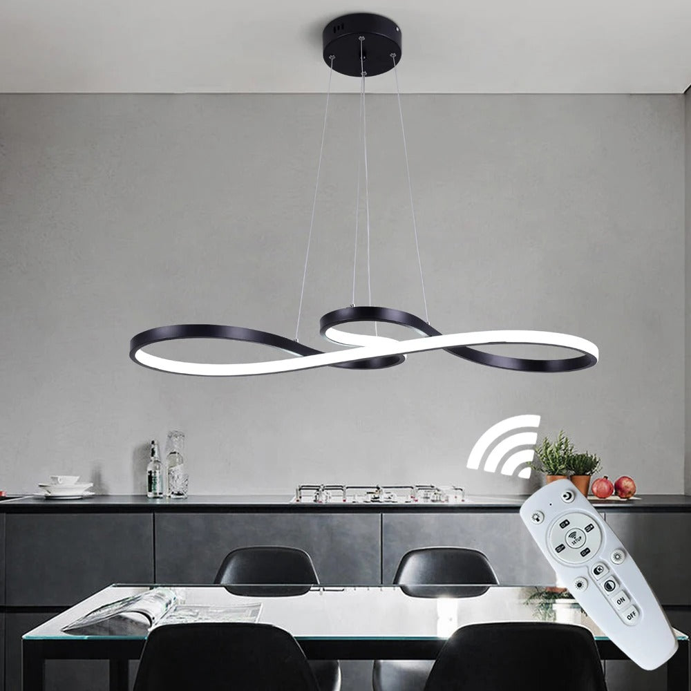 Hanglamp LED Ringen Dimbaar Afstandsbediening Aluminium Eetkamer Woonkamer Modern