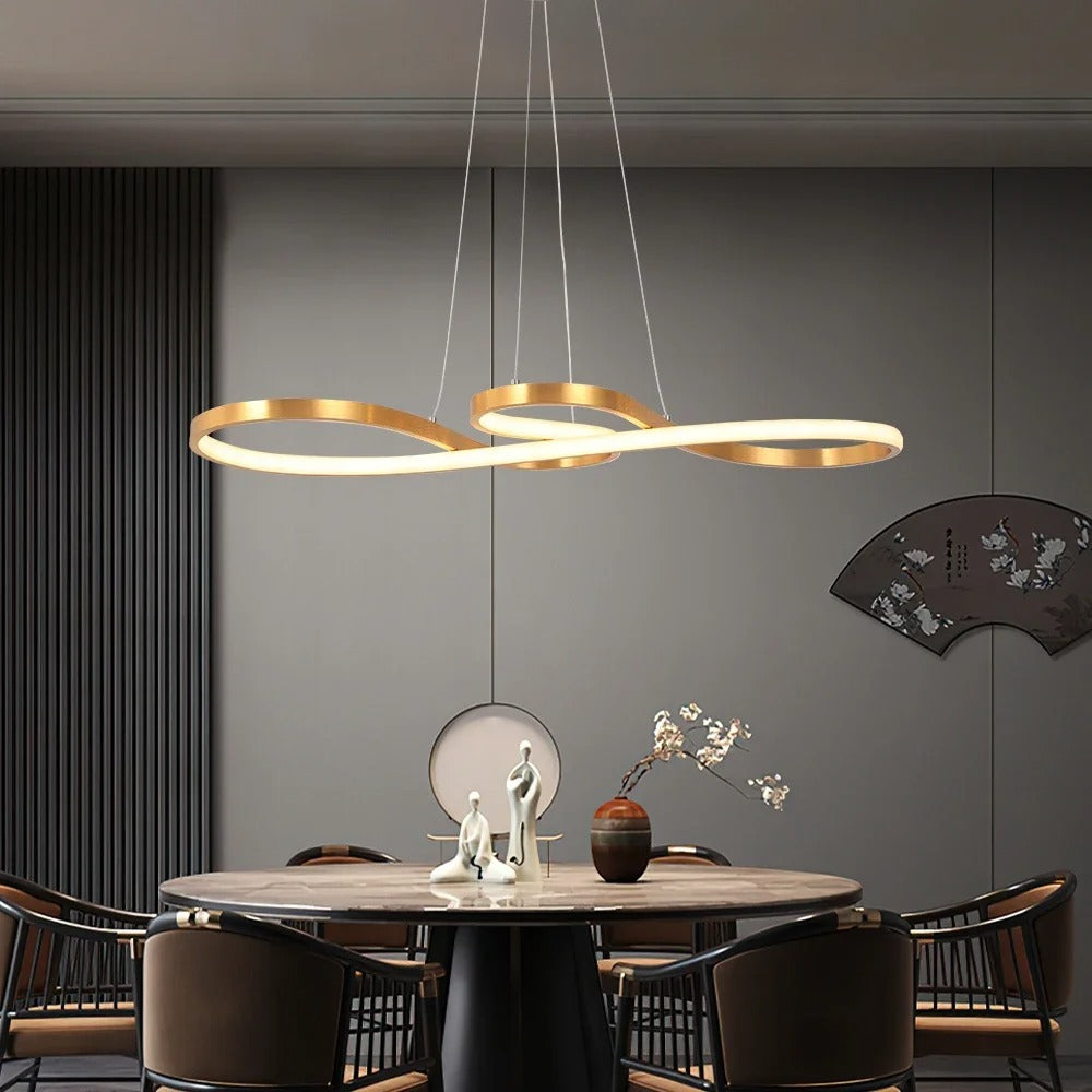 Hanglamp LED Ringen Dimbaar Afstandsbediening Aluminium Eetkamer Woonkamer Modern