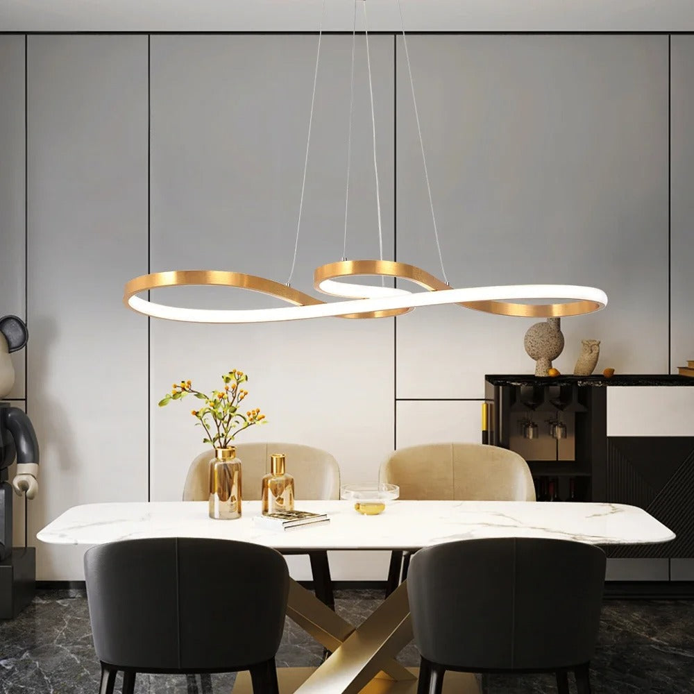 Hanglamp LED Ringen Dimbaar Afstandsbediening Aluminium Eetkamer Woonkamer Modern