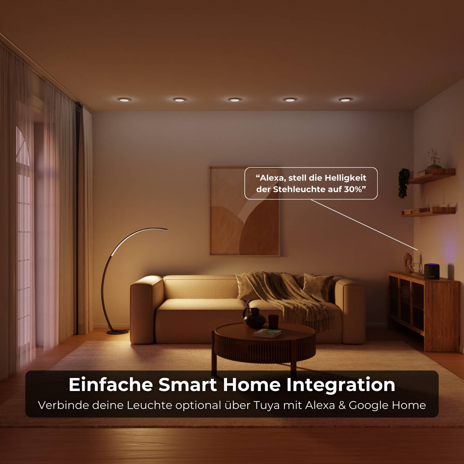 Vireon Booglamp – Minimalistische Design Vloerlamp voor Woonkamer & Leeshoek | Restfield