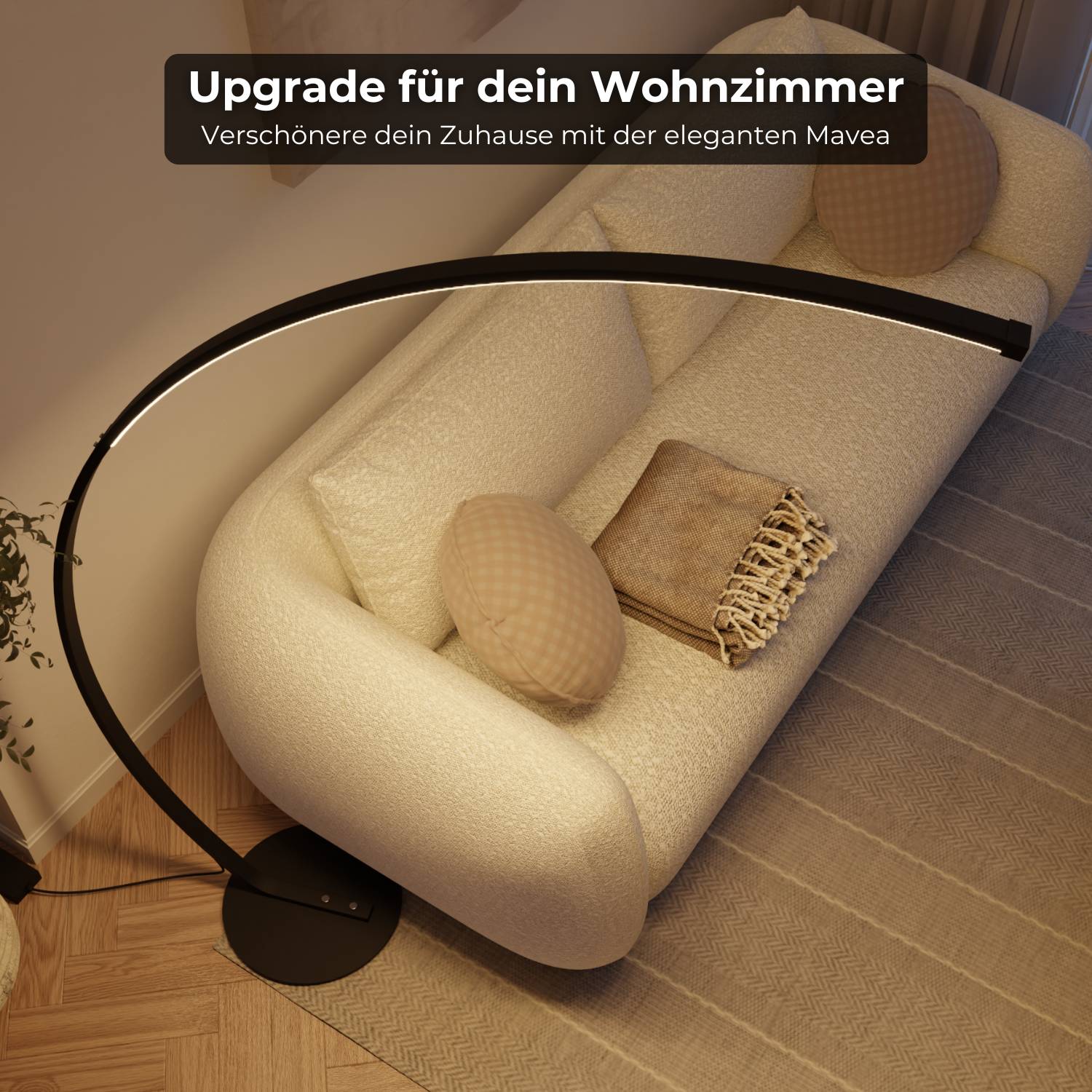 Vireon Booglamp – Minimalistische Design Vloerlamp voor Woonkamer & Leeshoek | Restfield