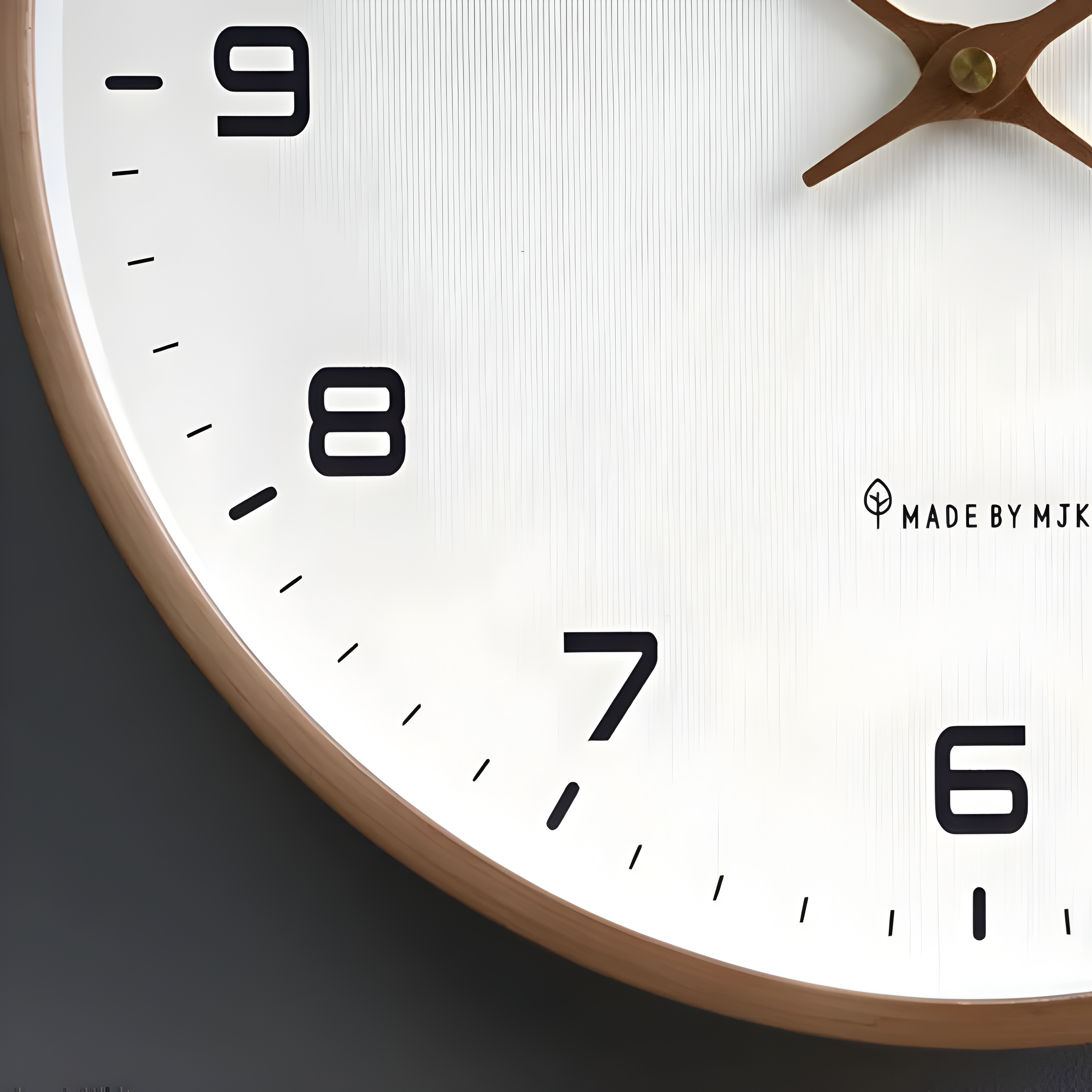 Moderne ronde houten wandklok met stilzwijgend uurwerk voor woonkamer, keuken en slaapkamer | Restfield