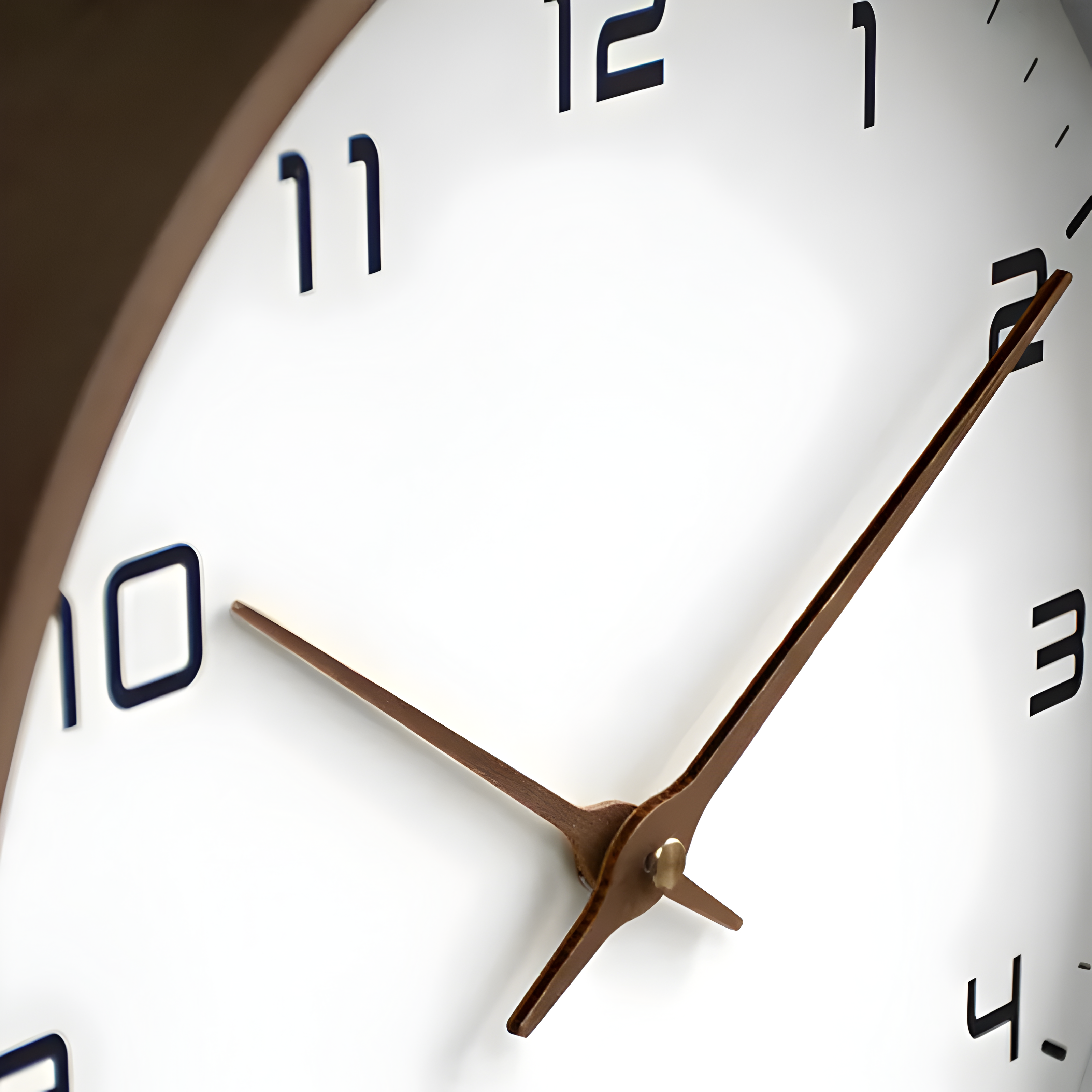 Moderne ronde houten wandklok met stilzwijgend uurwerk voor woonkamer, keuken en slaapkamer | Restfield