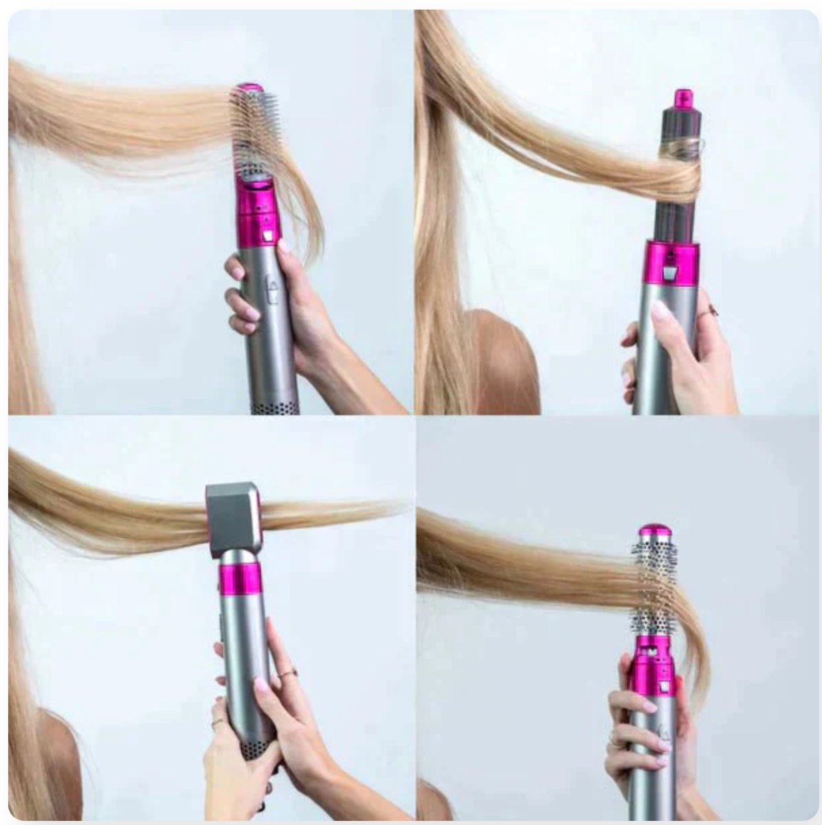 Professionele 5-in-1 airstyler met opzetstukken en luchttechnologie voor drogen, krullen, volume en glad haar | Restfield