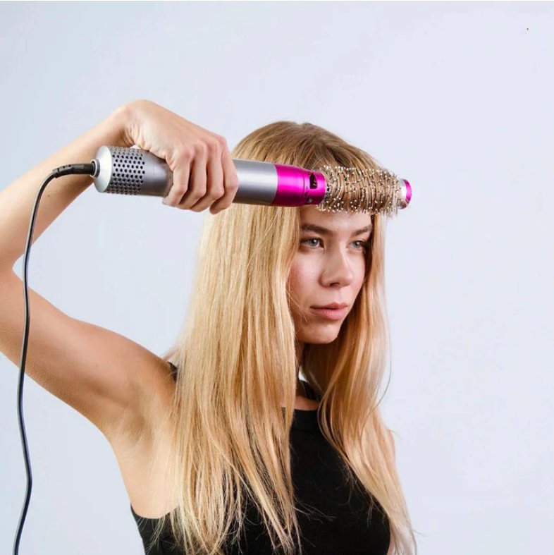Professionele 5-in-1 airstyler met opzetstukken en luchttechnologie voor drogen, krullen, volume en glad haar | Restfield