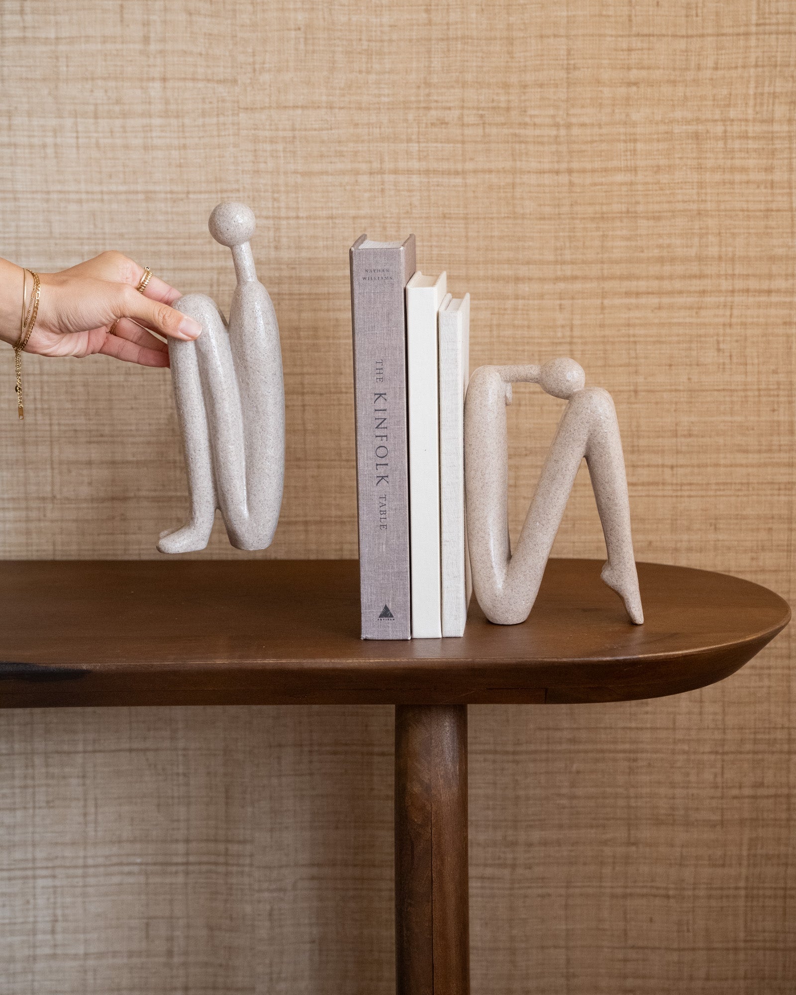 Serre-livres Sculpture Ensemble Résine Poly Moderne Design 27cm Décoratif | Restfield