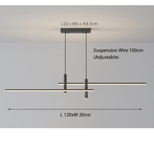Hanglamp Lineair LED Dimbaar Verstelbaar 100-150cm Aluminium | Restfield