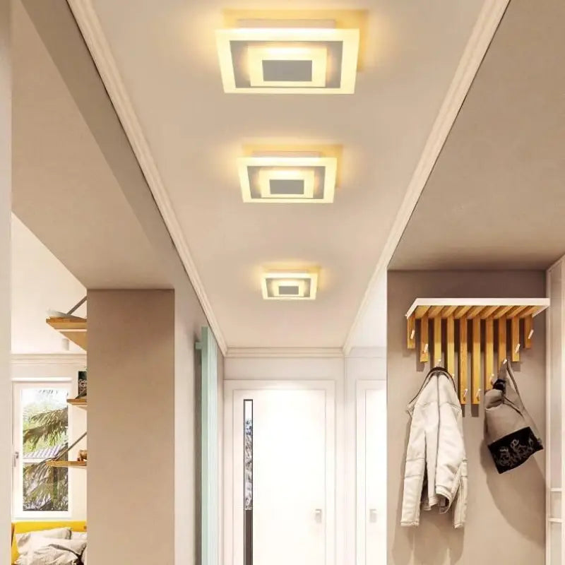 Plafondlamp Vierkant Modern LED Acryl Zwart Wit 20cm Dimbaar | Restfield