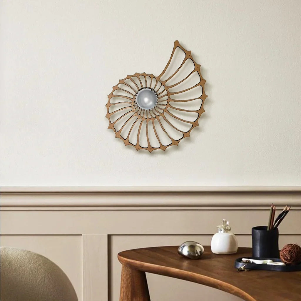 Decoratieve LED Wandlamp met Nautilus Design – Sfeervolle Wandverlichting | Restfield