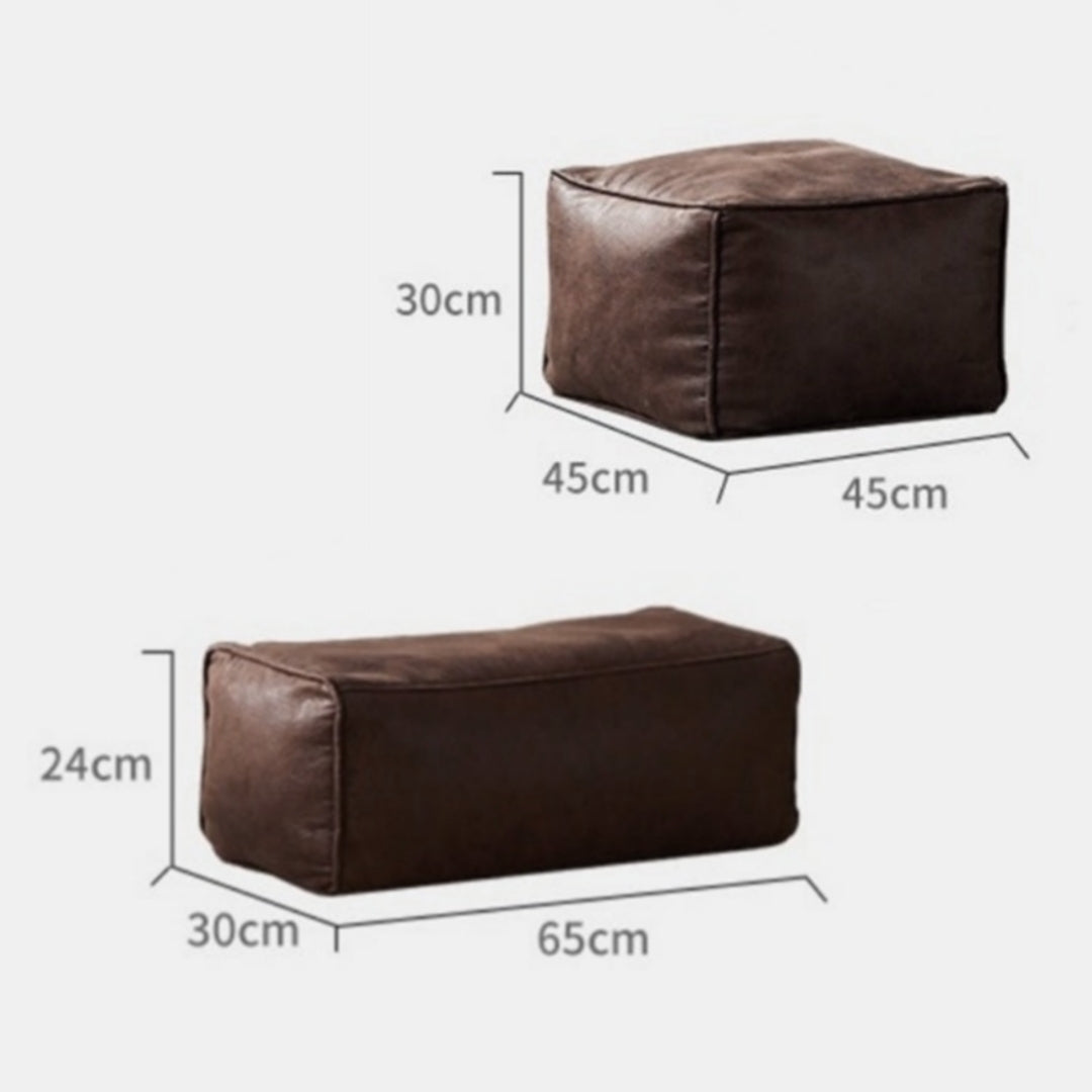 Zitzak Rond Kunstleer Modern 100cm Retro Leer Kinderen Volwassenen Binnen