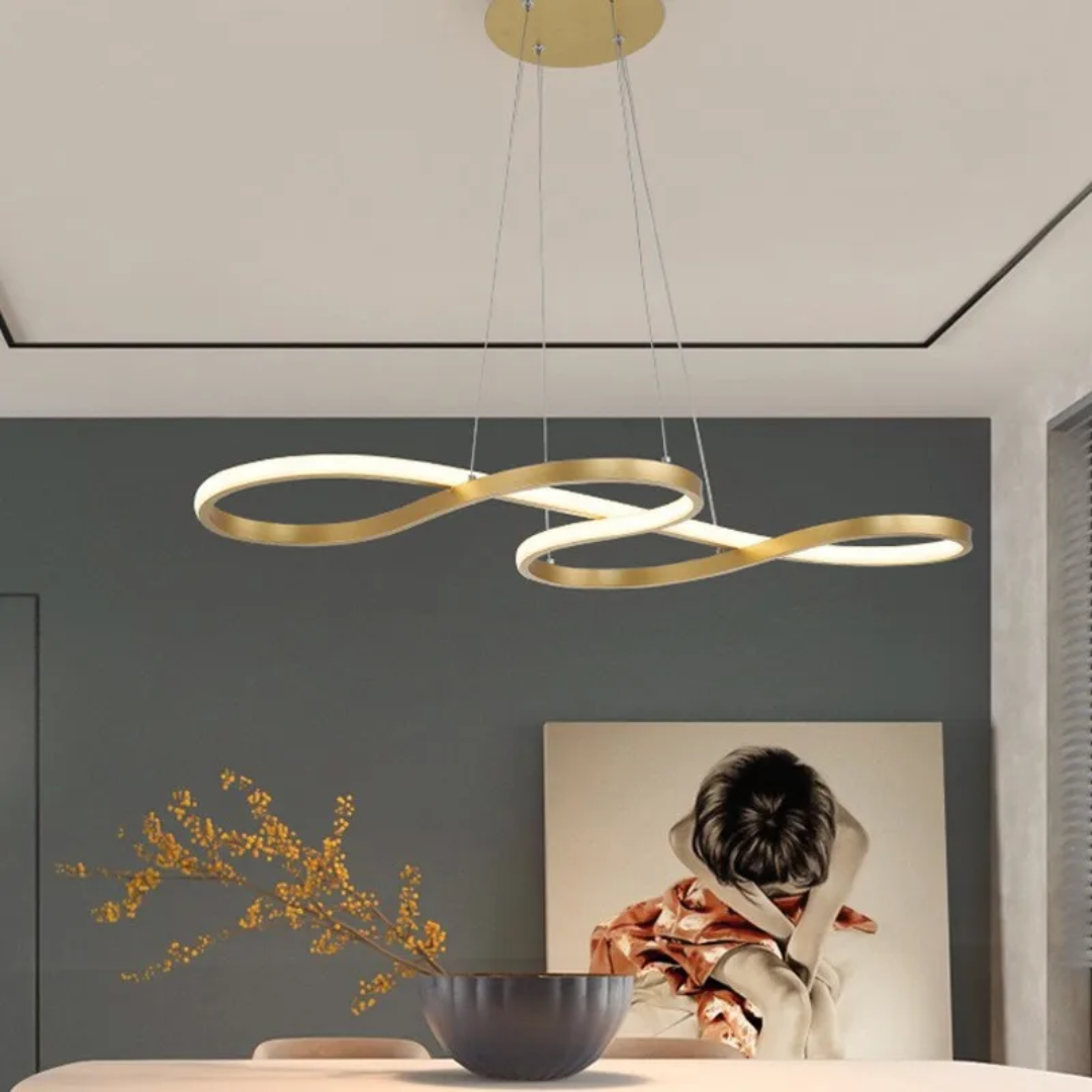 Hanglamp LED Ringen Dimbaar Afstandsbediening Aluminium Eetkamer Woonkamer Modern