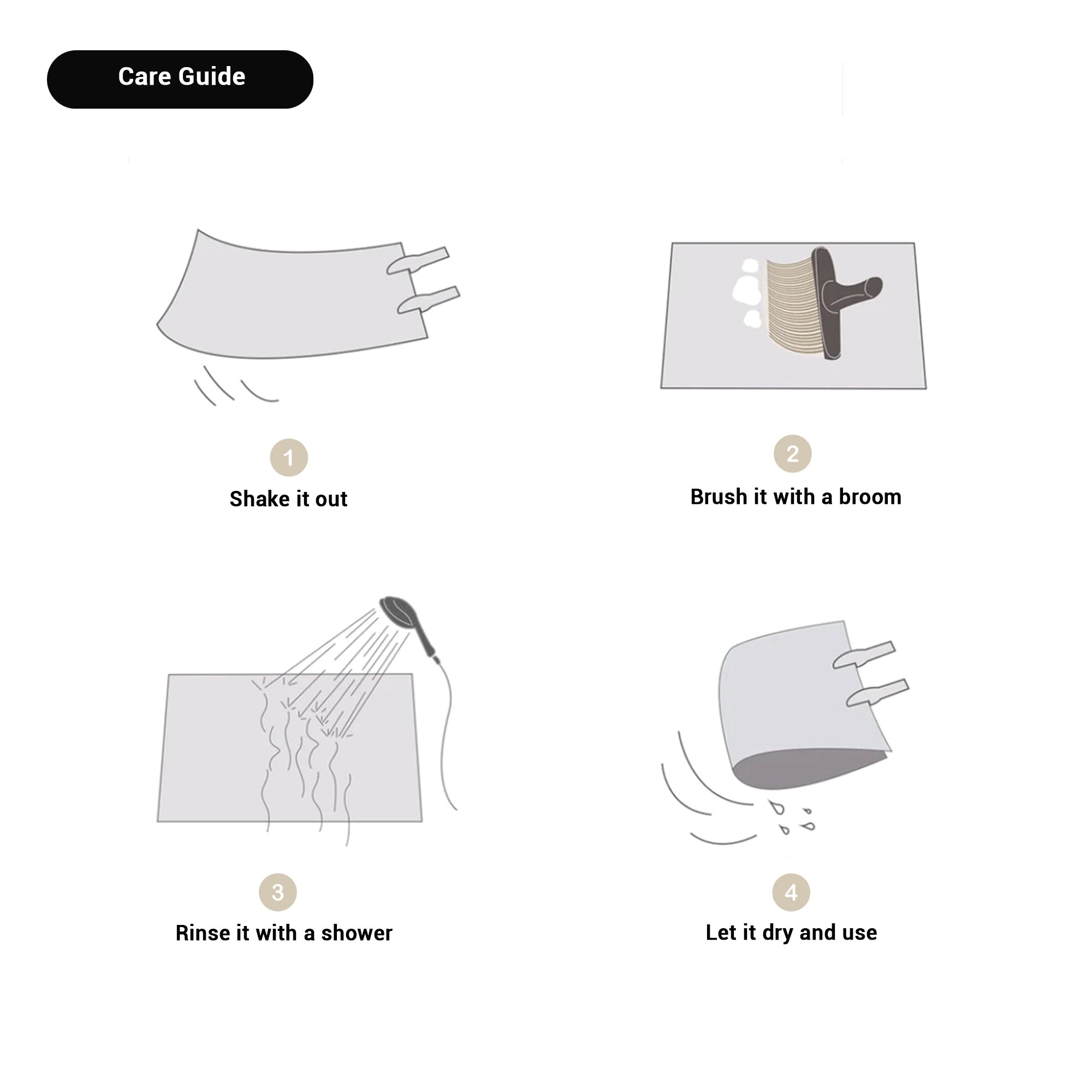 Luxe antislip badmat met abstract design voor moderne badkamers | Restfield