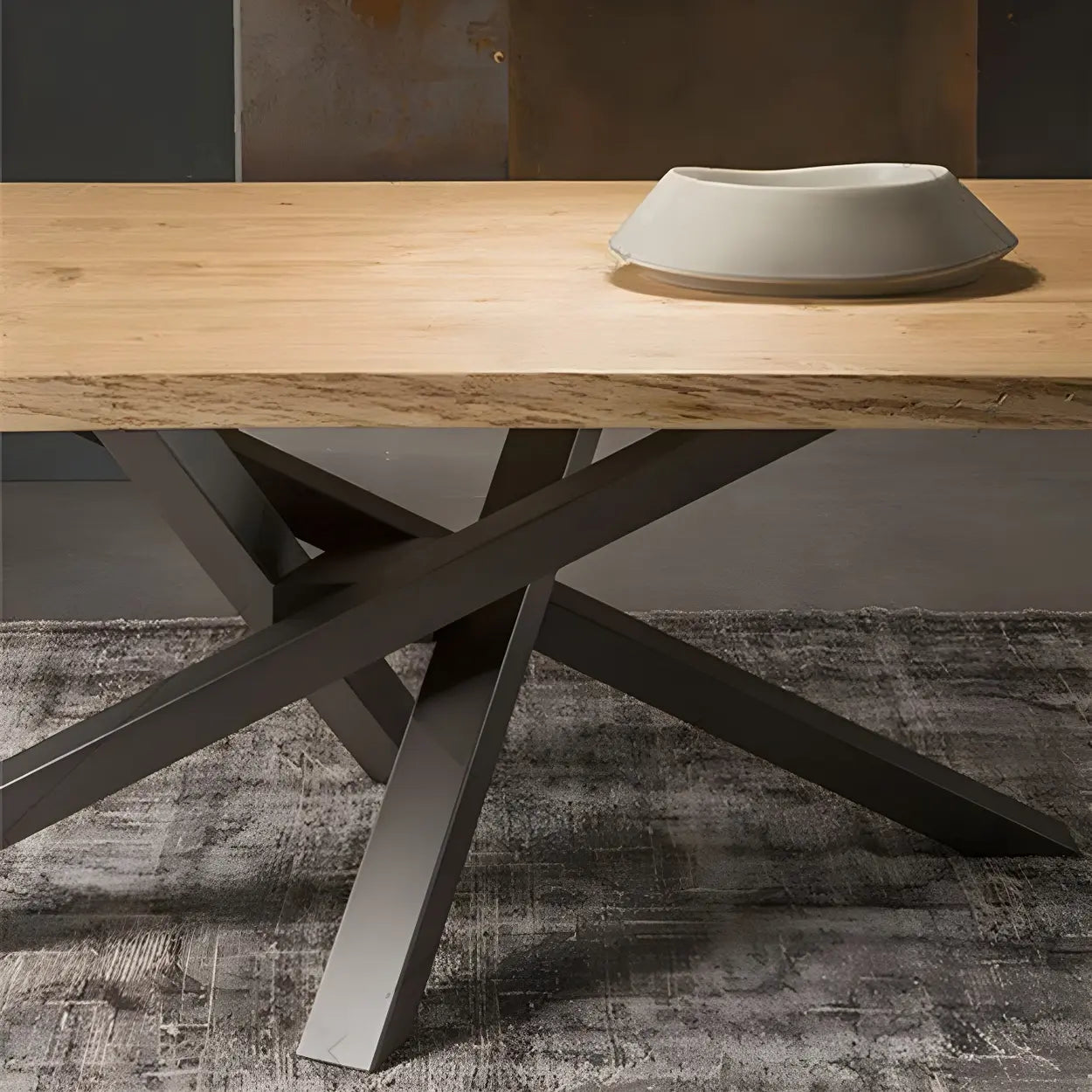 Rechthoekige Grenen Houten Eettafel in Scandinavische Stijl – Massief Pine Dining Tafel met Zwart of Wit Onderstel | Restfield