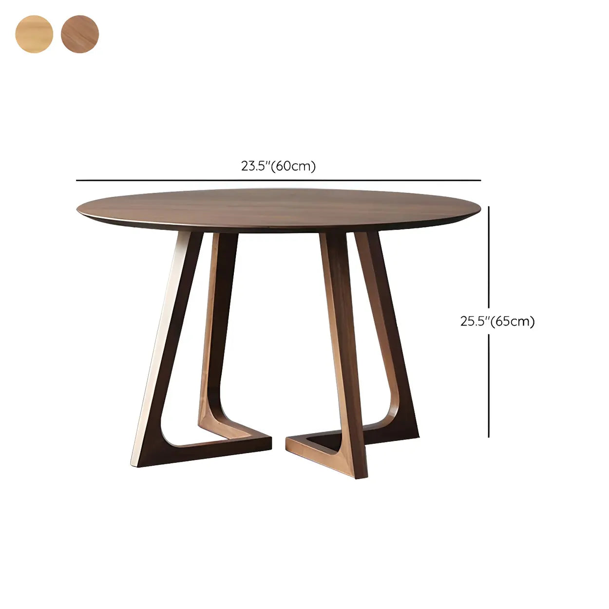Ronde Houten Eettafel met Interlock Onderstel – Moderne Kleine Dining Tafel in Walnoot of Naturel | Restfield