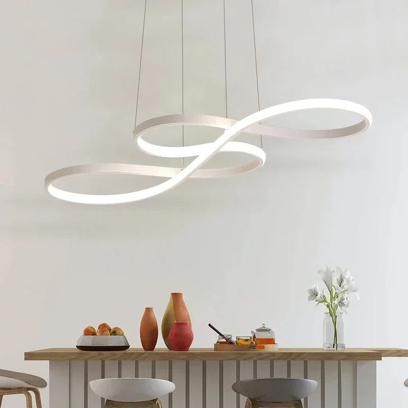 Hanglamp LED Ringen Dimbaar Afstandsbediening Aluminium Eetkamer Woonkamer Modern