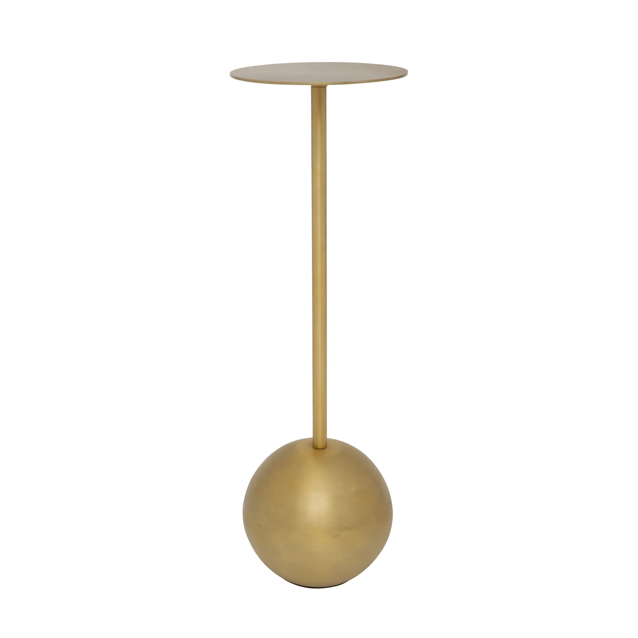 Minimalistische ronde bijzettafel van aluminium met zwarte of gouden afwerking – modern design tafeltje 66 cm hoog | Restfield