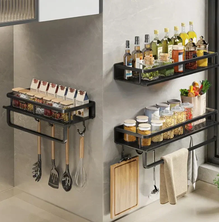 Wandrek Keuken Metaal Met Handdoekhouder 30-50cm Muur Organizer | Restfield