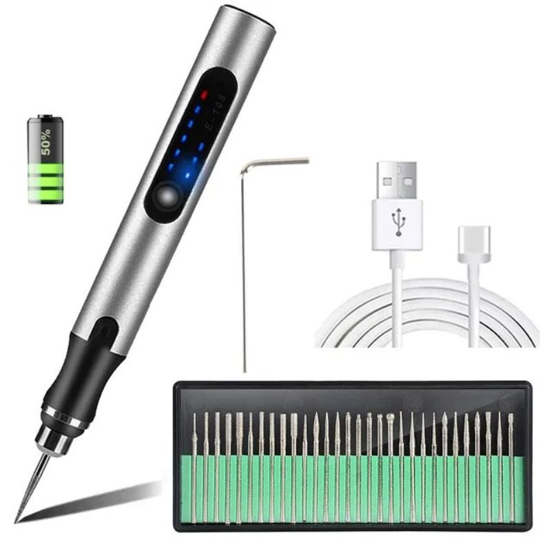 Draadloze Elektrische Graveerpen Met Instelbare Snelheid En Lcd Scherm | Restfield