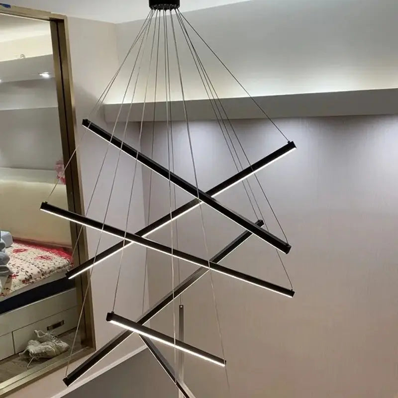 Hanglamp Trap XXL Modern Design LED Aluminium Acryl 300cm | Restfield