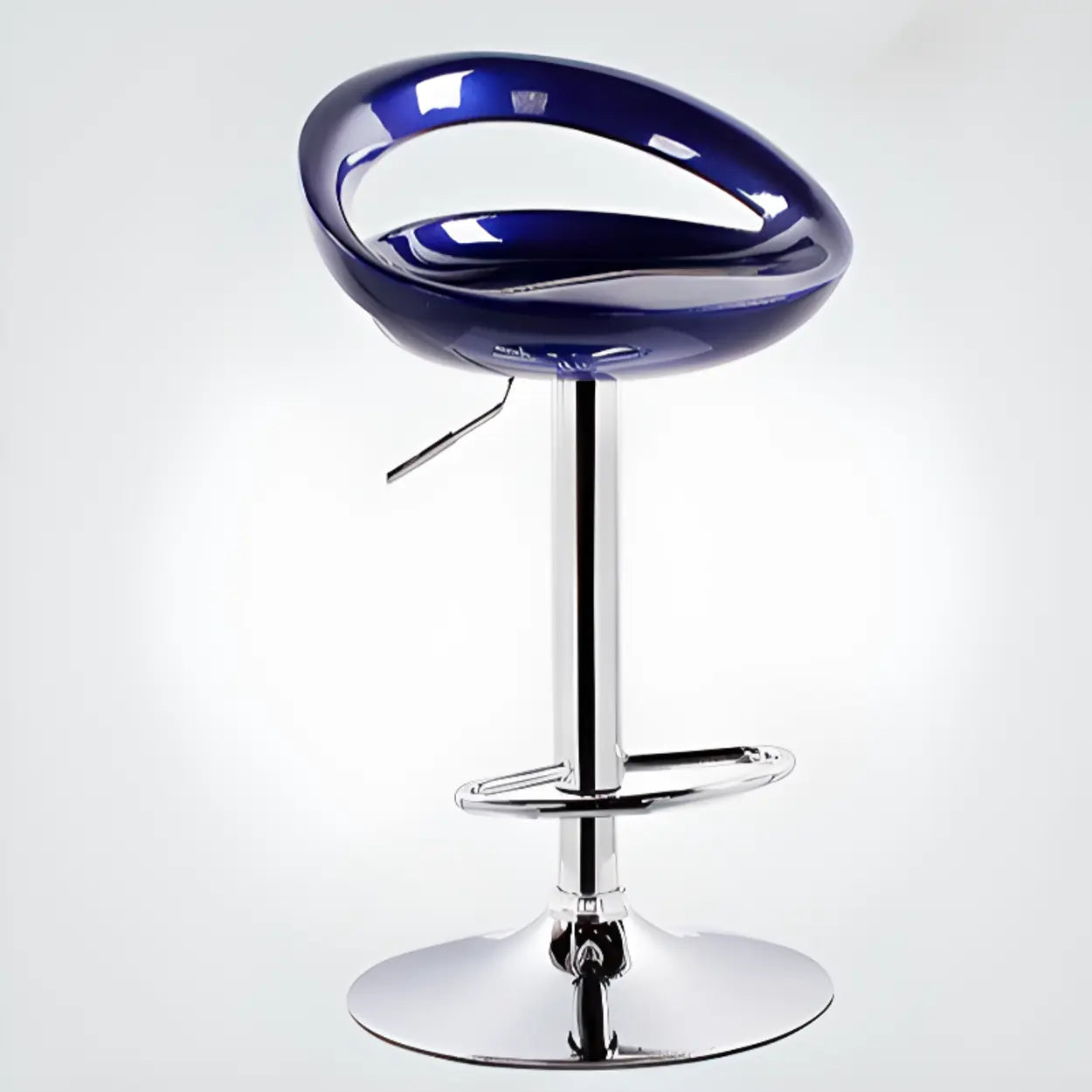 Moderne verstelbare barkruk met draaifunctie en kuipzitting van polymeren met metalen onderstel | Restfield