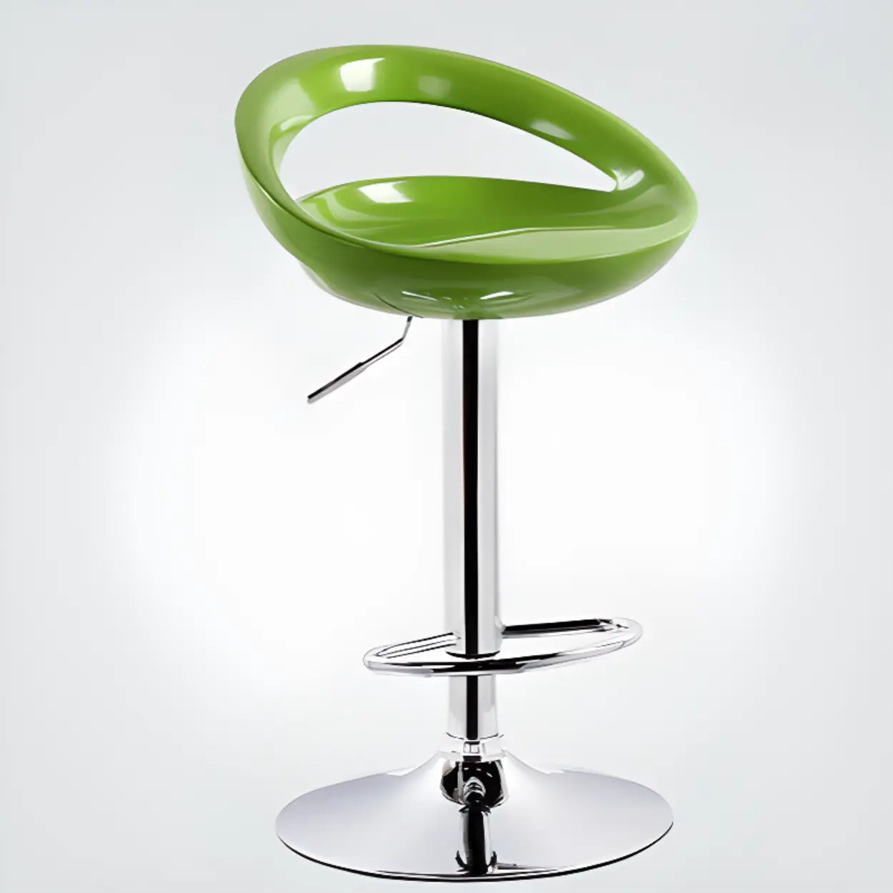 Moderne verstelbare barkruk met draaifunctie en kuipzitting van polymeren met metalen onderstel | Restfield