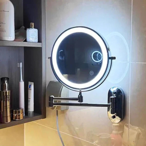 Verlichte LED Make-up Spiegel voor Badkamer & Make-up | Vergrotend & Oplaadbaar | Restfield