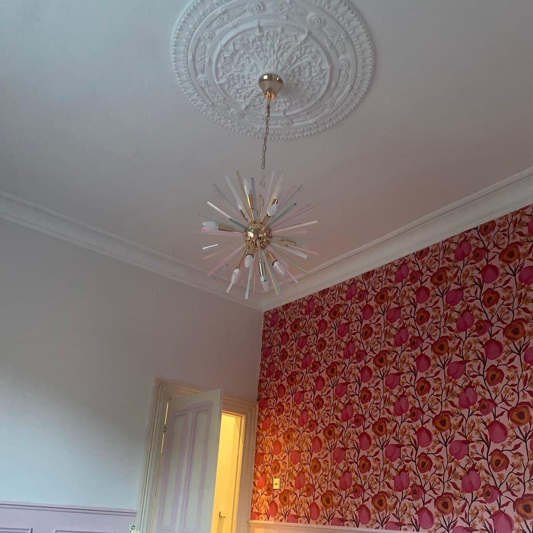 Kroonluchter Sputnik Regenboog 12-Lichts Messing Kleurrijk 56cm Woonkamer Eetkamer Dimbaar