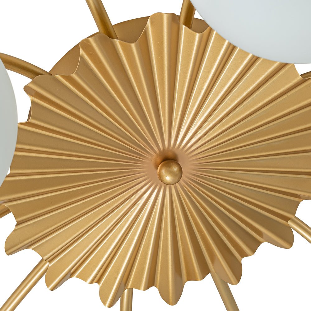 Plafondlamp Sputnik 12-Lichts Opaal Glas Messing 100cm Woonkamer Eetkamer Dimbaar