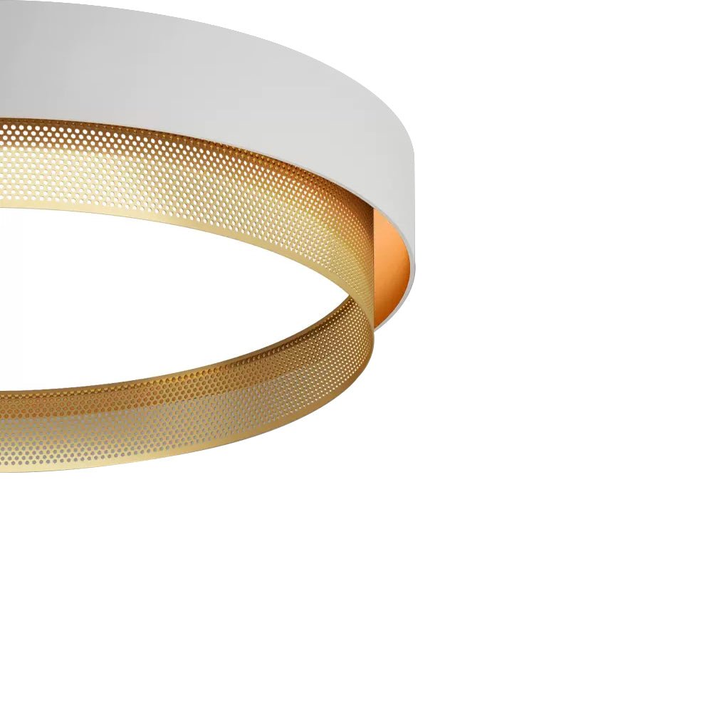 Plafondlamp LED Rond Hol Design 30W Wit Zwart 50cm Woonkamer Badkamer Minimalistisch