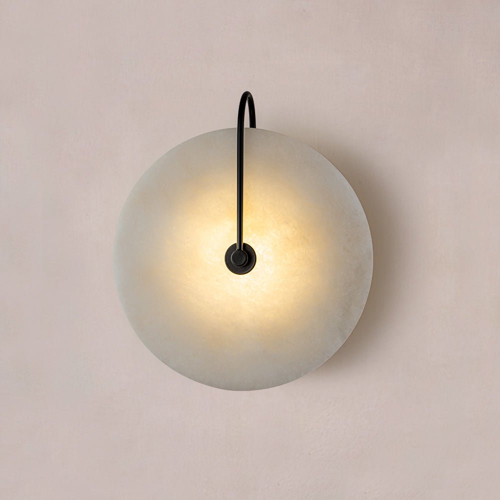Wandlamp Marmer Rond LED 5W Zwart Wit 25cm Slaapkamer Hal Woonkamer Mid-Century