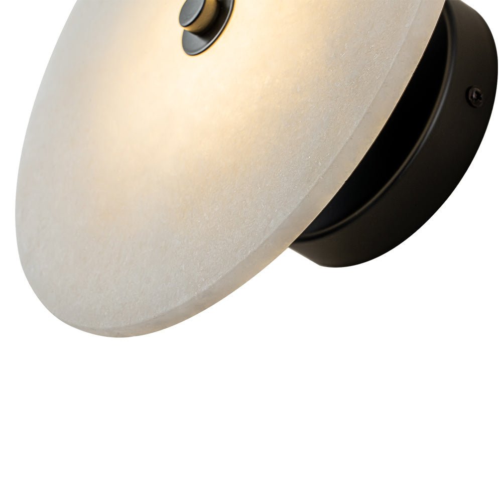 Wandlamp Marmer Rond LED 5W Zwart Wit 25cm Slaapkamer Hal Woonkamer Mid-Century