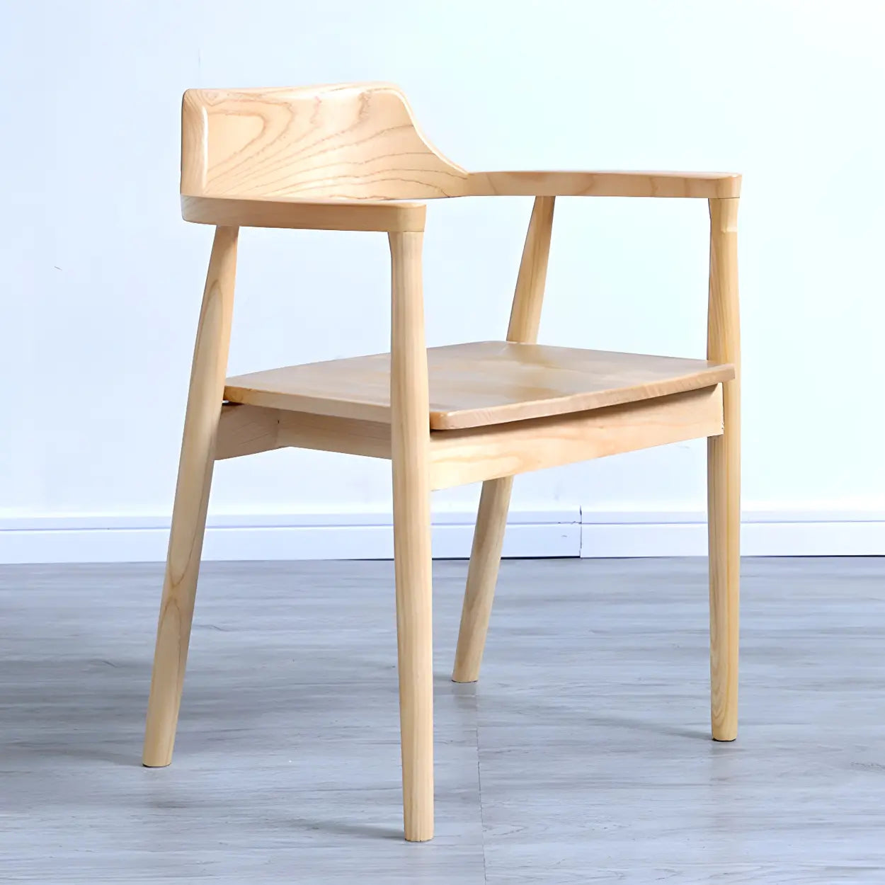 Traditionele Houten Eetkamerstoel met Armleuningen en Open Rugleuning – Massief Hout in Espresso, Walnoot of Naturel | Restfield