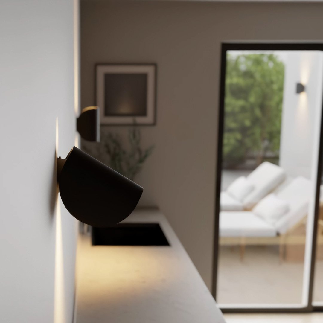 Wandlamp Up Down LED Binnen Aluminium Zwart Wit G4 | Restfield