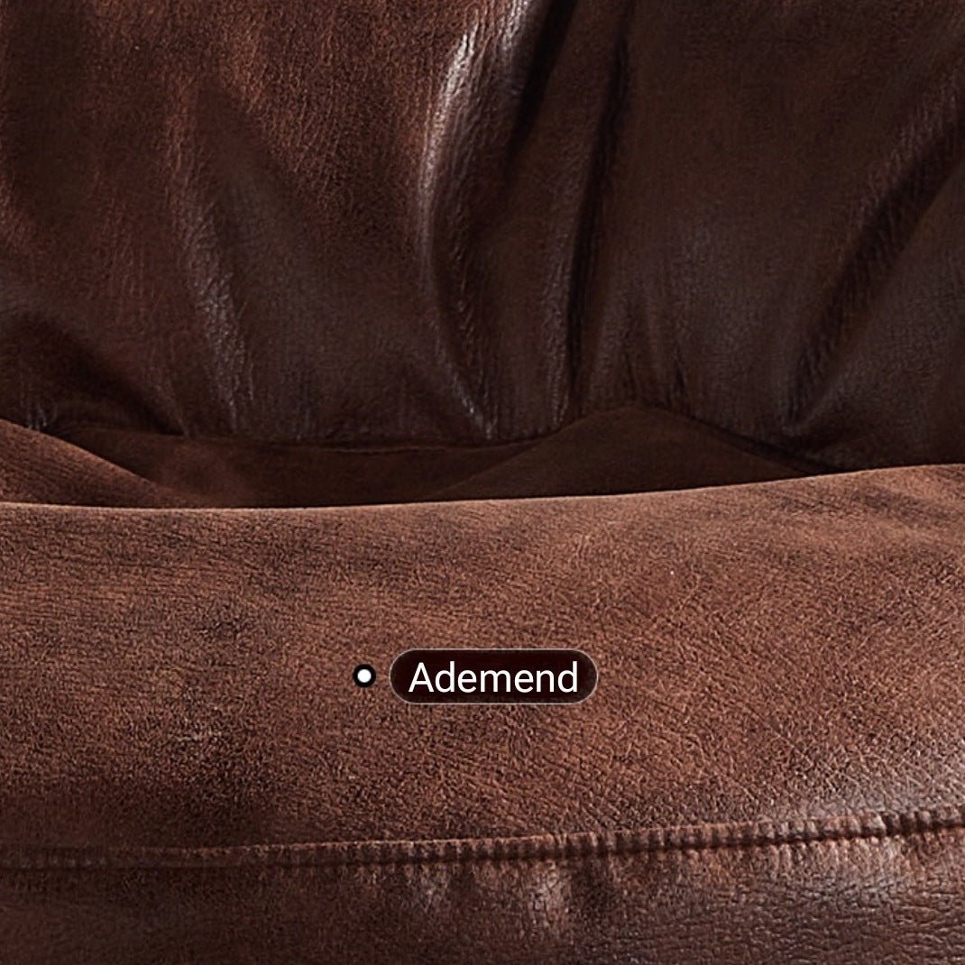 Zitzak Rond Kunstleer Modern 100cm Retro Leer Kinderen Volwassenen Binnen